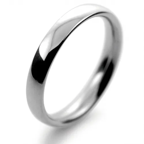 Court Medium - 3mm (TCSM3P) Platinum Wedding Ring 